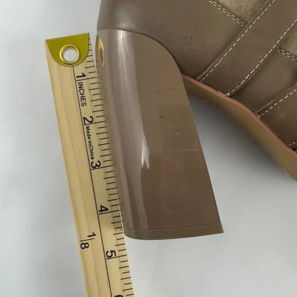 Vince Camuto Erillie Buckle Block‎ Heel Bootie Ankle Boot in Wild Mushroom W-7